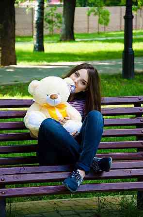 Плюшевий ведмедик М'яка іграшка Бойд 70 см Абрикосовий Тернопіль