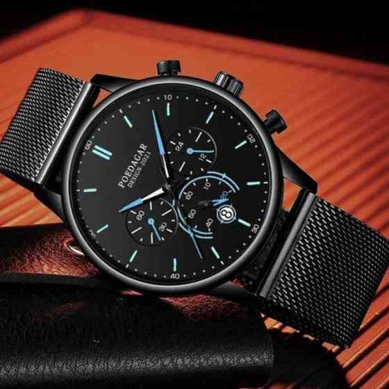 Часы мужские наручные Poedagar Misto Gravy Black (2 ремешка) Винница
