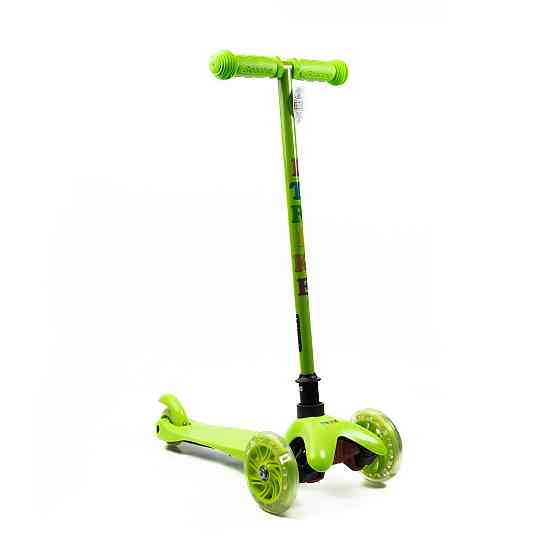 Самокат детский трехколесный iTrike Mini BB 3-013-5-GR со светящимися колесами, Салатовый Каменец-Подольский