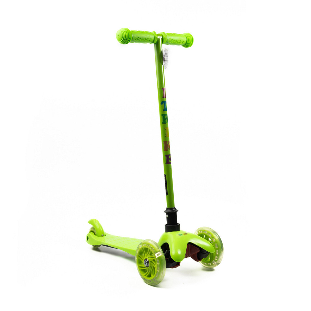 Самокат детский трехколесный iTrike Mini BB 3-013-5-GR со светящимися колесами, Салатовый Каменец-Подольский - изображение 3