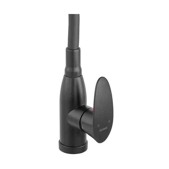 Змішувач для кухні PLAMIX CEZAR-011-B SET MATTE BLACK REFL.BLACK з силіконовим виливом, з підведенням (PM0719) Київ