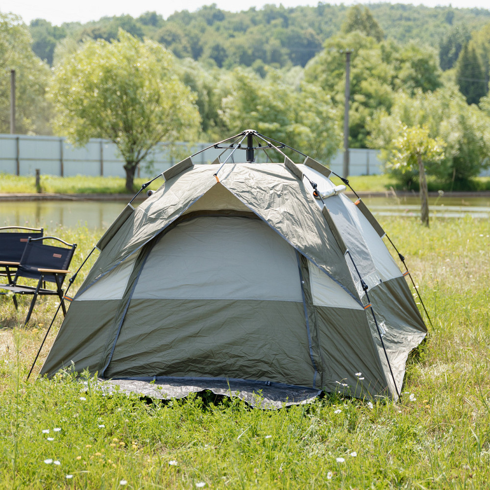Намет автоматичний тримісний 2*2 (м) кемпінговий туристичний LU-0016GR Хакі Коломия - фото 10