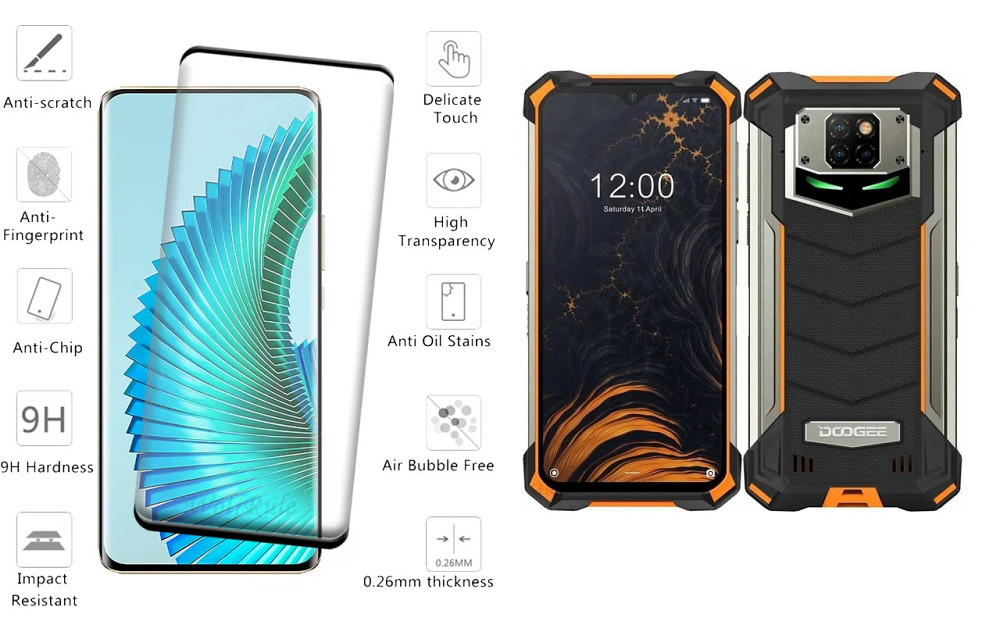 Защитное стекло HyperGlass Pro для Doogee S88 Plus, S88 Pro – максимальная чувствительность и защита Киев - изображение 2