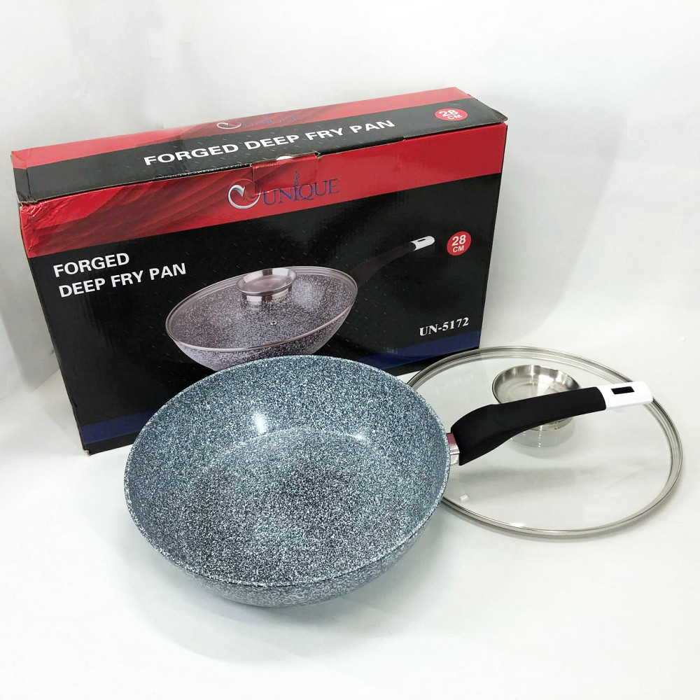 Сковорода универсальная для дома UNIQUE UN-5172 28 см, Удобная сковорода для порций ZU-76 Львов - изображение 5