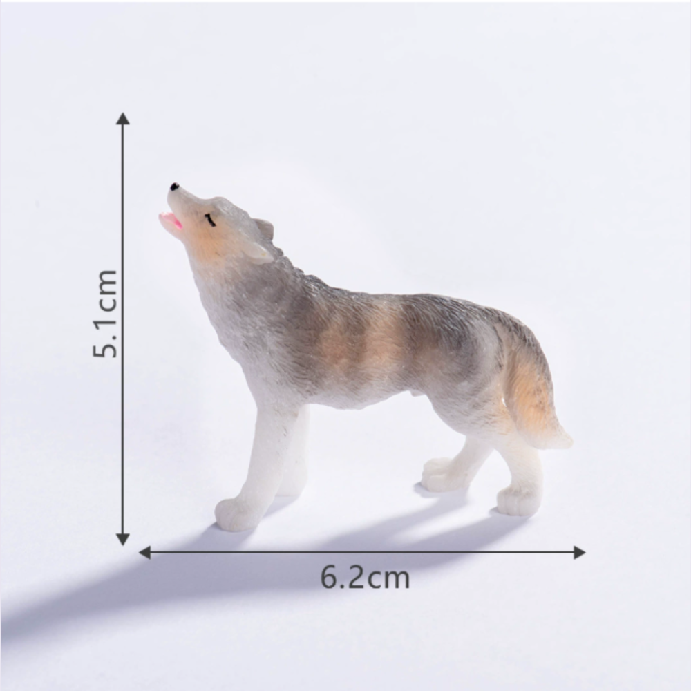 Миниатюрные фигурки пара волков 5.1 х 6.2 см для мини-сада и поделок Одесса - изображение 4