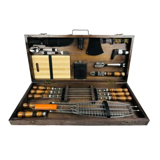 Набори шампурів, Набір шампурів у кейсі "Шашличник Лайт Кізляр" Шампури, вертіла Тернопіль