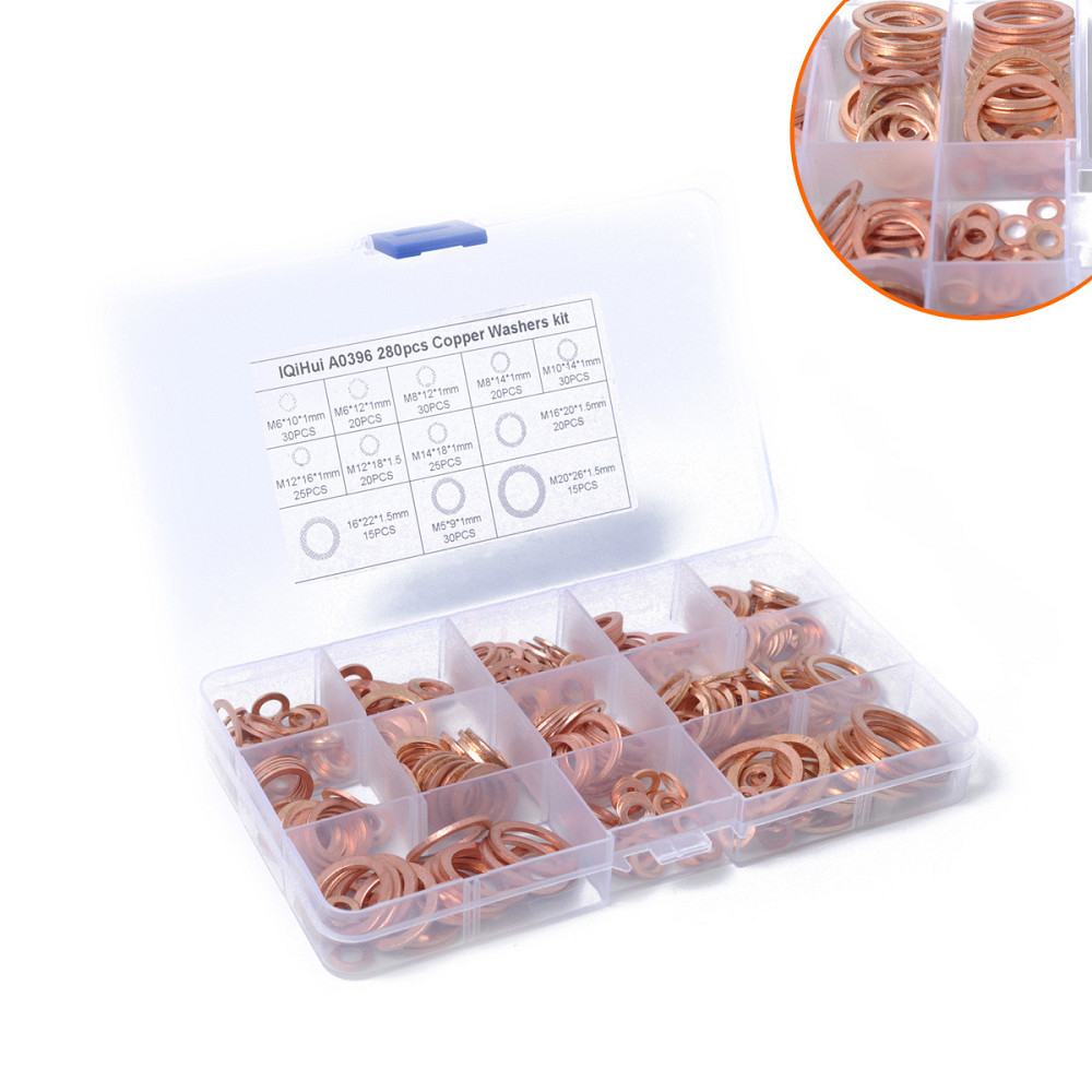 Набор медных колец для ремонта 280 шт. 12 видов Киев - изображение 3