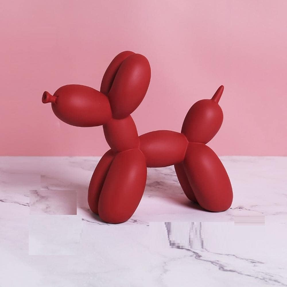 Скульптура Собака з повітряної кулі матоваBalloon Dog 23х18 см Червона з полістоуну Premium (Арт. BD-09) Київ - фото 1