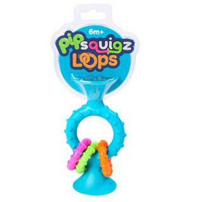 Погремушка Fat Brain Toys прорезыватель на присосках pipSquigz Loops бирюзовый (F166ML) Винница - изображение 2