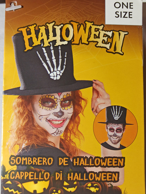 Капелюх-ковпак рука скелета для чоловіків та жінок для Хелловіна one size чорний Київ - фото 1