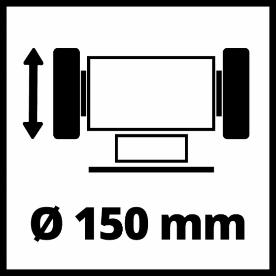 Потужно точильно-шліфувальний верстат Einhell TC-BG 150 B : 350 Вт, 2980 об/хв, круги Ø150 x ø32 x 20 мм  (4412634) Київ