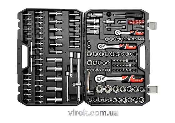 Набір головок торцевих YATO : квадрат 1/2", 3/8", 1/4" з інстр-ми, насадки викруткові. 173 шт. [2] Одеса