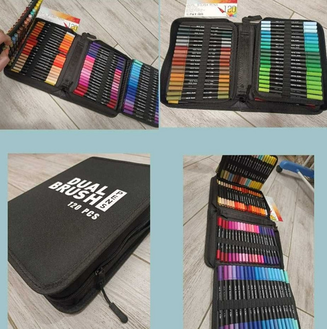 Безупречные Акварельные скетч маркеры двусторонние для детей фломастеры. Харьков - изображение 1