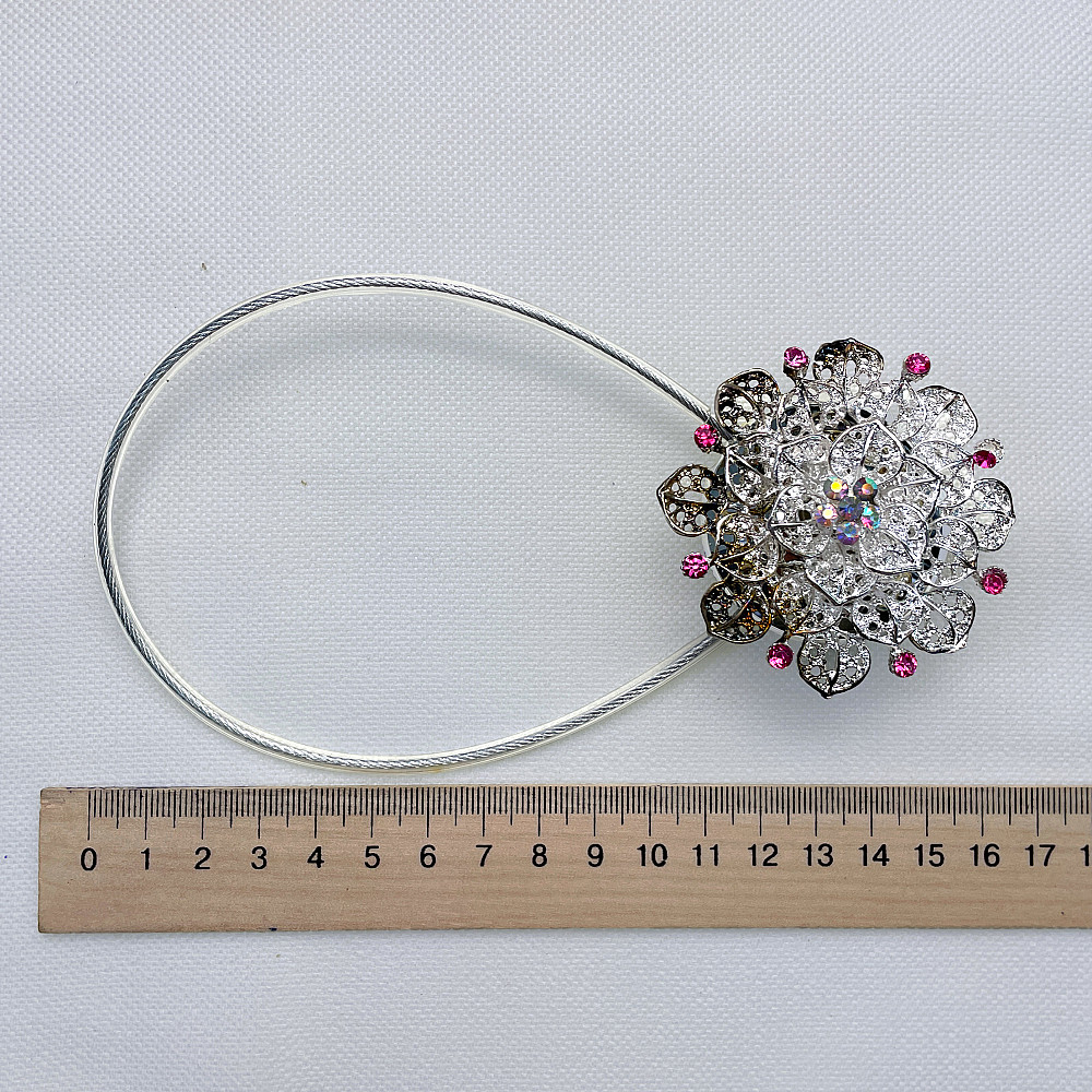 Магніти для штор та гардин "Flowers" набір 2 шт Сріблястий (81-236) Київ - фото 7