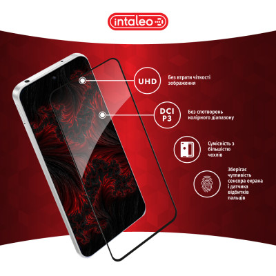 Скло захисне Intaleo Full Glue Xiaomi Redmi Note 12R Black (1283126589805) Вінниця - фото 4