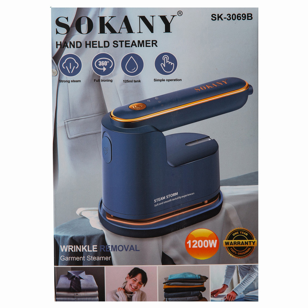 Відпарювач Sokany Ручний 1200 Вт синій SK-3069B Київ - фото 17