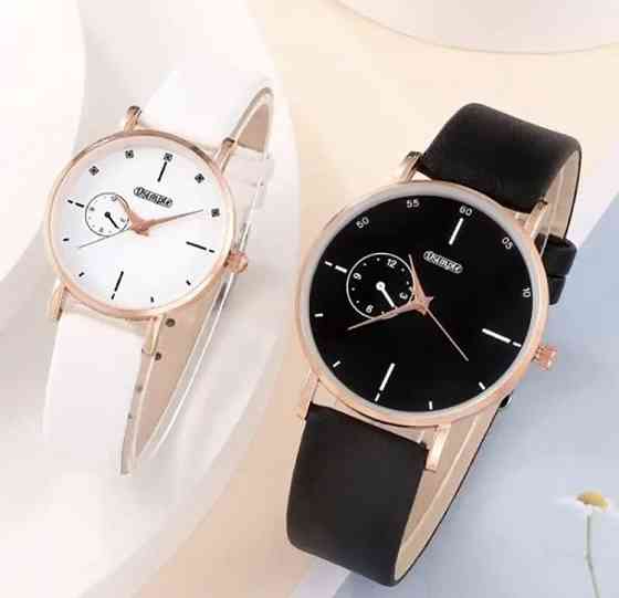 Подарочный набор для мужчин и женщин: 2парные часы с 2 оригин браслетами- диам. 4см, длин 24см, шир. рем. 2см Киев