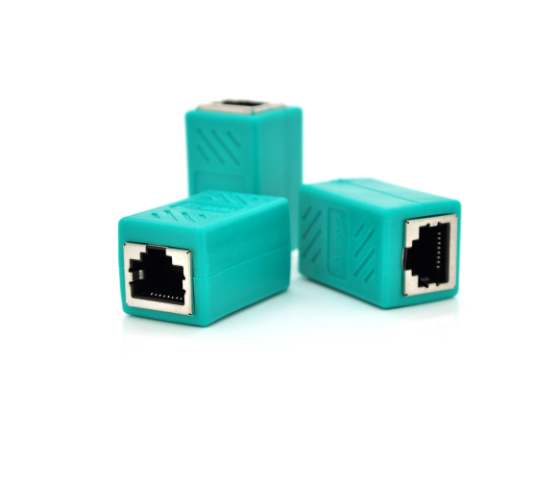 З'єднувач RJ45 8P8C мама/мамама RJ45 для з'єднання кабелю, екранований, зелений, Q50 Полтава