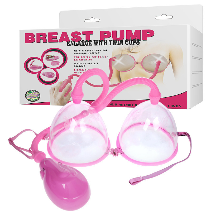 Вакуумна помпа для грудей - Breast Pump Enlarge With Twin Cups Vibrating Sex Aura Київ - фото 1