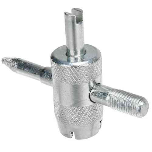 Ключ для ремонта клапанов шин ниппелей авто 4в1, нарезчик резьбы, металл Винница