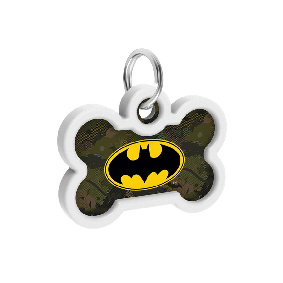 Адресник для собак і котів металевий WAUDOG Smart ID з QR-паспортом, малюнок "Бетмен зелений", кістка, Д 40 Вінниця - фото 4