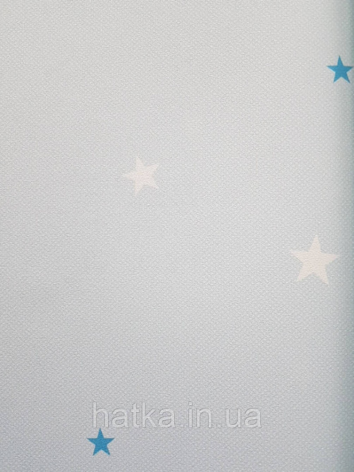 Метрові вінілові шпалери на флізеліні AdaWall Ada Kids дитячі зірки небо сині білі на блакитному Київ - фото 3