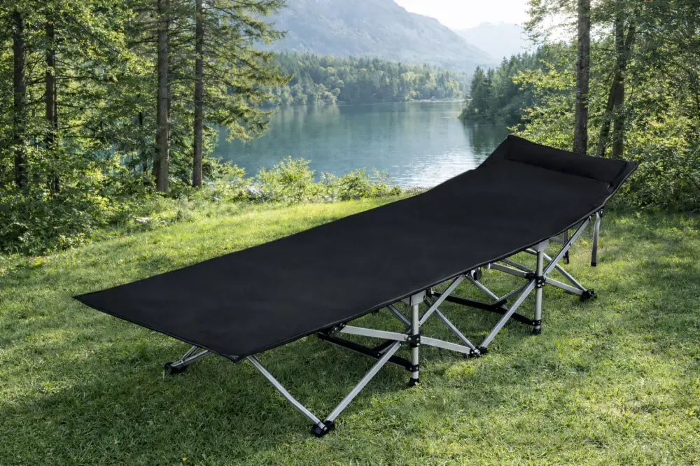 Раскладная кровать с ножками/ раскладушка /раскладной шезлонг (190х68х36) Black Коломия - фото 1