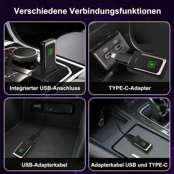 Бездротовий адаптер CarPlay Android Auto Pashlysh Wireless Z2 USB-C USB-A Plug and Plaу Київ