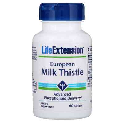 Травы Life Extension Силимарин (Расторопша), European Milk Thistle, 60 желатинов (LEX-19226) Винница