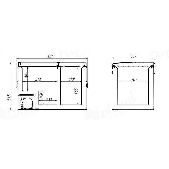Компрессорный автохолодильник Alpicool BCD125 (125 литров). Двухкамерный. До -20℃. Питание – 12, 24, 220 вольт Киев