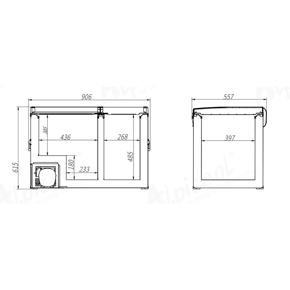 Компрессорный автохолодильник Alpicool BCD125 (125 литров). Двухкамерный. До -20℃. Питание – 12, 24, 220 вольт Киев - изображение 5