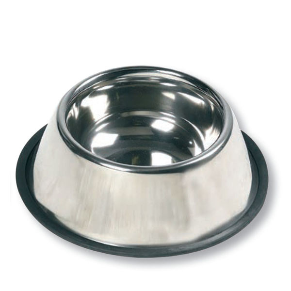 Flamingo Dish Rubber Rim ФЛАМІНГО РУБЕР РІМ миска з гумовим обідком для собак, нержавіюча сталь Київ - фото 1