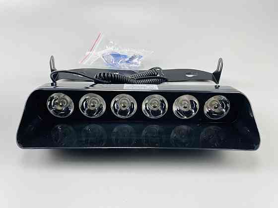 Лампа маячок проблисковий S6 автомобільний стробоскоп 9-80V 6 led діодів білий спалах (під скло) мигалка Мукачево