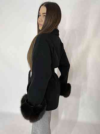 Стильное женское пальто с мехом Харьков