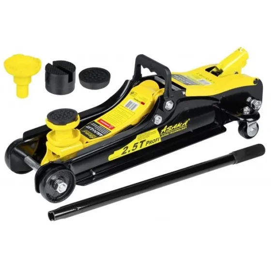 Домкрат підкатний з колесами ASAKA автодомкрат гідравлічний для легкового автомобіля 2500кг  висота до 360 мм Львів