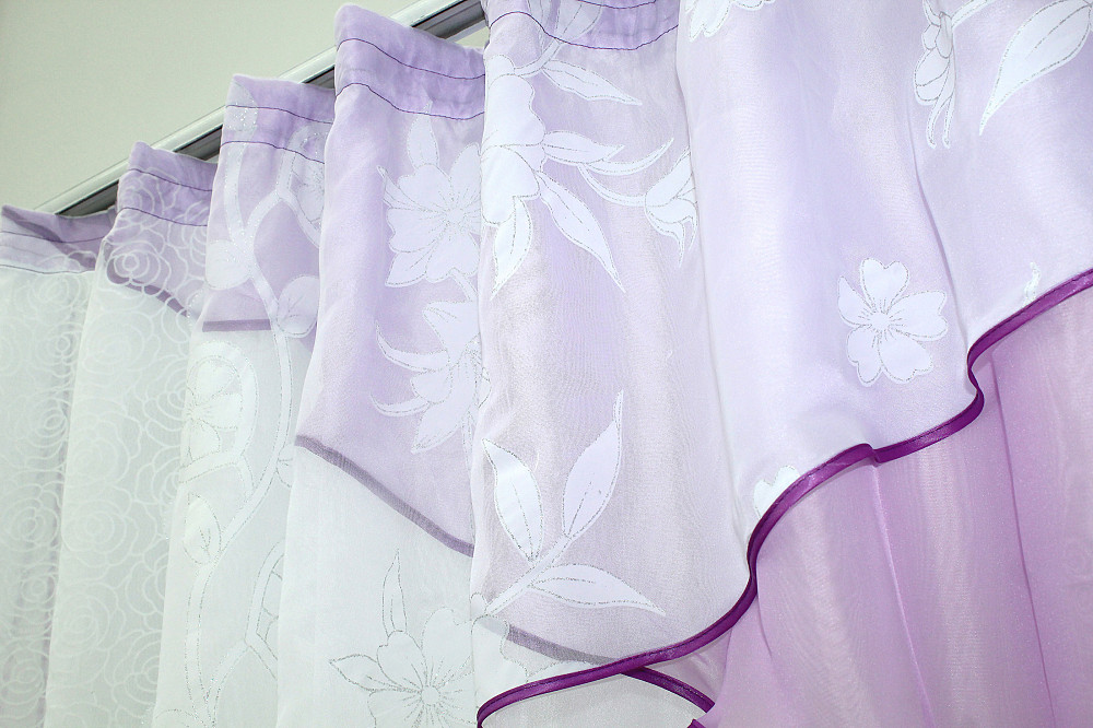 Кухонная занавеска VR-Textil № 00к сиреневый с белым 280х170 см (59-672) Киев - изображение 5