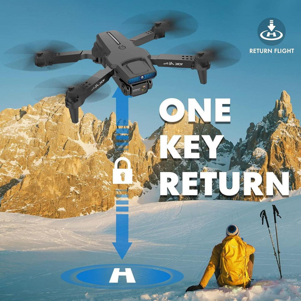 Дрон YCRC A6 Pro с двойной камерой 2K, WiFi, 2 аккумулятора, автопилот, складной корпус, квадрокоптер 2.4G Киев - изображение 5