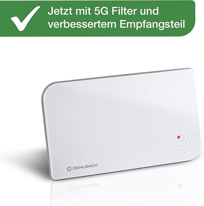 Цифрова кімнатна антена 5G для DVB-T2 HD, активна з підсилювачем для цифрового ефірного телебачення, білий Київ - фото 3