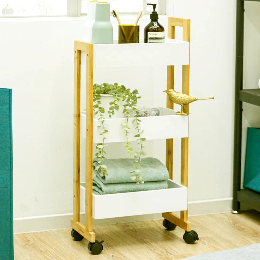 Етажерка для ванної на коліщатах "Крінтер" каррі-зефір Миколаїв - фото 1