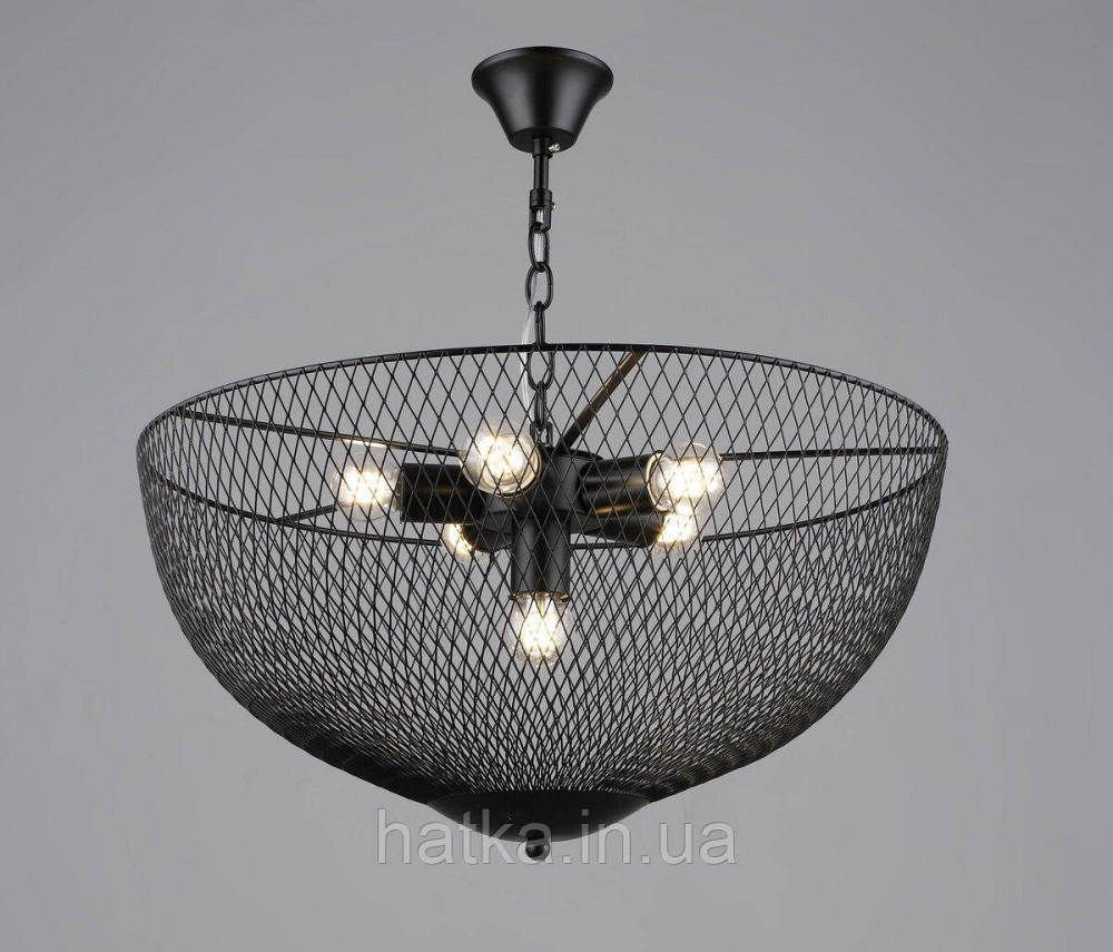 Люстра підвісна в стилі лофт металева Sirius B S2474/6 BK чорна Київ - фото 1