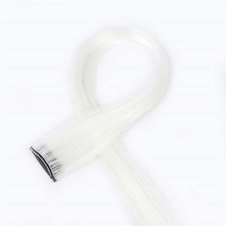 Накладная прядь волос цветная на заколках 60 см супер-блонд Винница - изображение 10