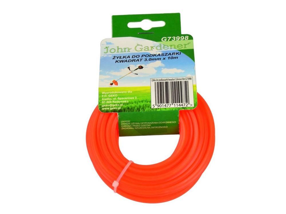 Жилка косарки "JohnGardener" квадратна 10м 3,0мм Київ - фото 1