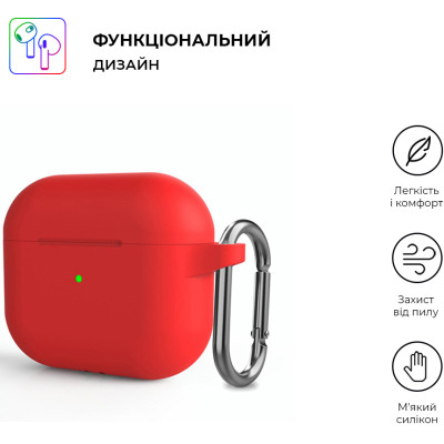 Чохол для навушників Armorstandart Hang Case для Apple AirPods 3 Red (ARM60322) Вінниця - фото 2
