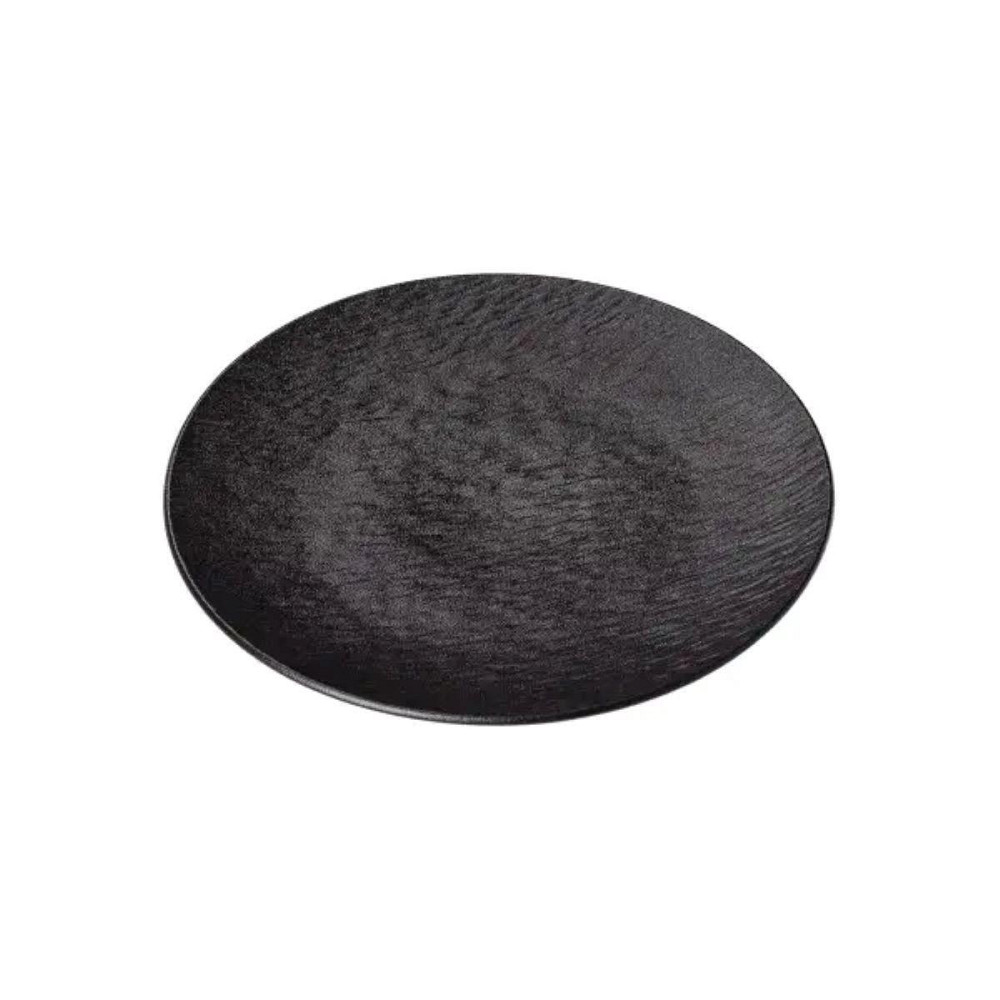 Черная фарфоровая сервировочная тарелка 25 см Киев - изображение 1