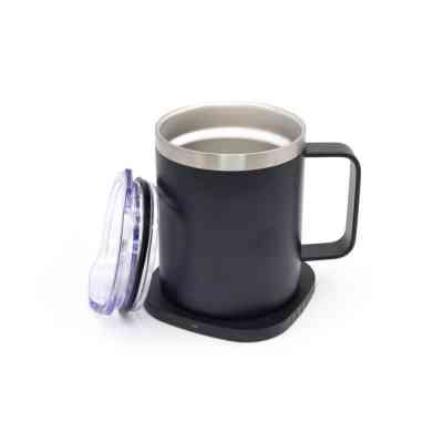 Термокружка TheGeneral з підігрівом та бездротовою зарядкою ThermoHub 15W з LED індикатором чорна (40021321-01) Вінниця