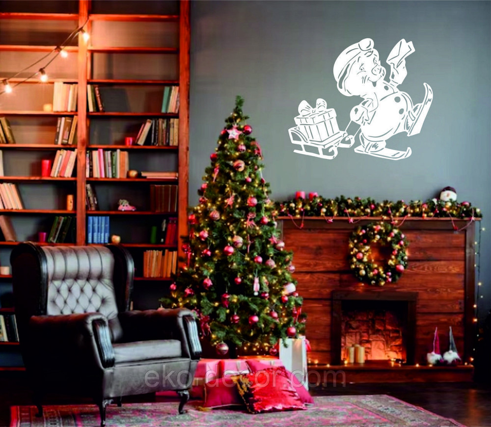 Декоративне настінне Панно «Сніговик», Декор на стену Київ - фото 5