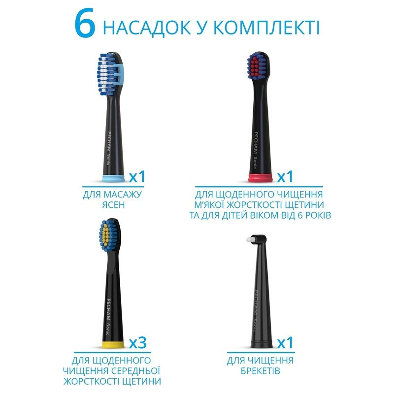 Електрична зубна щітка Pecham Travel PC-080 Black ( Black ) Харьков - изображение 4