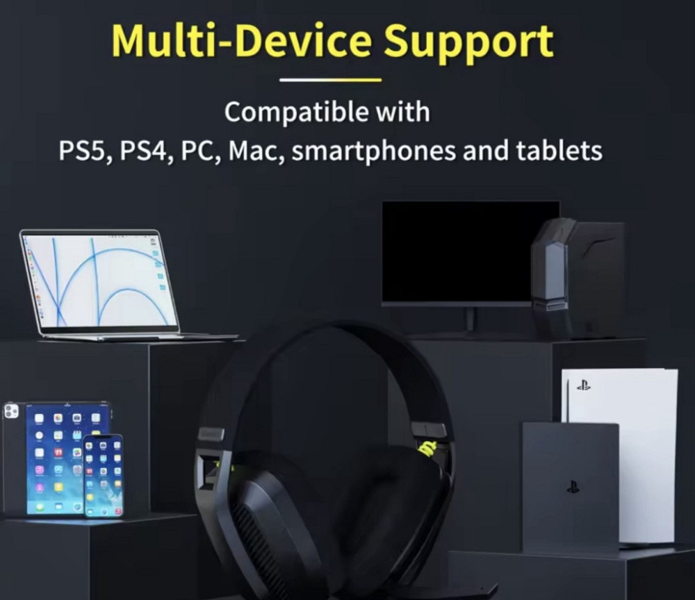 Игровые наушники ‼️ шумоподавление ‼️ BINNUNE BW06 ‼️  black. Харьков - изображение 1