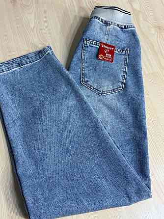 Джинси жіночі Vanver 258 MOM skater jeans талія на резинці банани блакитні, блакитний, 31, 31, 86 см, 112 см Київ