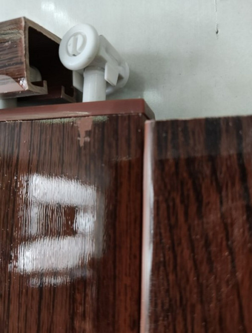 Двері гармошка полуостекленная 1020х2030х10мм Черешня №7 Дніпро - фото 3